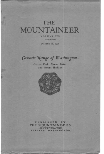 The Mountaineer 1928 cover